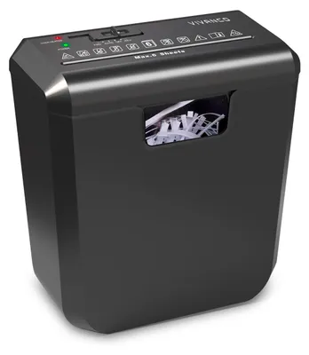 Produktbild von VIVanco™Zerstört Dokumente bis zu 6 A4-Blätter, Streifenschnitt 6 mm und 10 L Kapazität