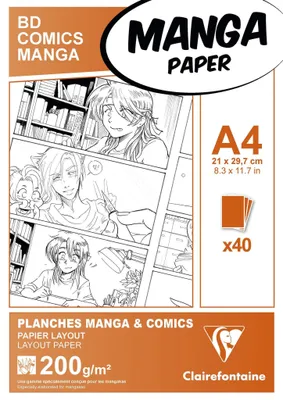Immagine prodotto di Blok Clairefontaine Manga BD Comic confezione A4, 40 listů, 200 g