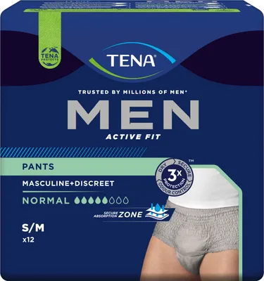 Produktbild von Tena Men Act.Fit Inkontinenz Pants norm.S/m grau 12 St