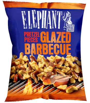 Image de Elephant Pretzel Pieces Glazed Barbecue 125g