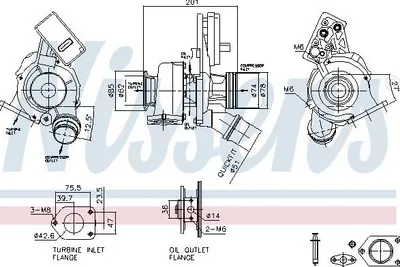 Produktbild von Turbolader NISSENS 93519 für MINI Schrägheck (R56)
