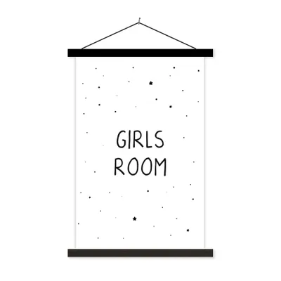 Produktbild von MuchoWow® Textilposter Zitate - Mädchenzimmer - Mädchen - Kind - Sprichwörter 60x90 cm mit schwarzem Rahmen - Poster Wohnzimmer