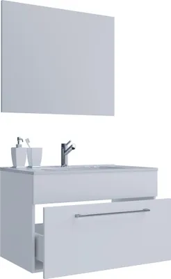 Produktbild von VCM my bath Badmöbel-Set Badinos 914811 weiß 80,0 x 46,0 x 50,0 cm