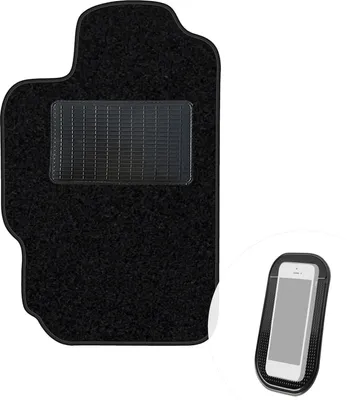 Produktbild von moto-MOLTICO Fahrer Fußmatte Auto Velours Fahrerseite Autoteppiche Schwarz Fahrermatte 1-teilig passend für Peugeot 406 1995-2004