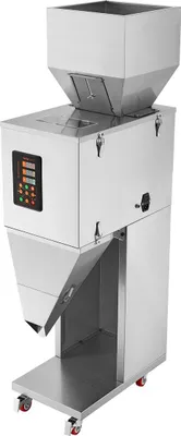 Produktbild von Partikel-Abfüllmaschine, 0,022–2,2 lbs/10–1000 g, automatische Abfüllmaschine mit Fußpedal, Edelstahl-Wiege-Abfüllmaschine, Wiege-Abfüllmaschine für Bohnen, Samen, Getreide, Tee, Granulatverpackung