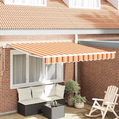 Image de Maison Exclusive - Auvent Jaune et Orange 350 x 250 x 165 cm Polyester
