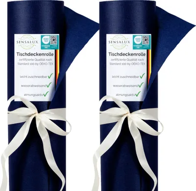 Produktbild von Sensalux Tischdeckenrollen-Set, 2 Stück, 1,5m x 25m Blau