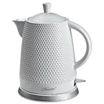 Image de Bouilloire électrique en céramique Base 360 degrés 1200W 1,5L Blanc