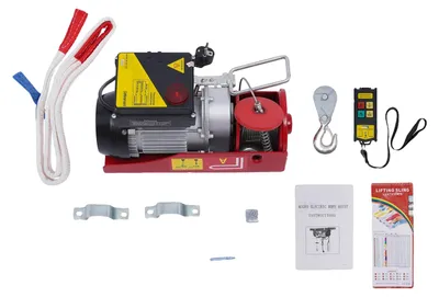 Produktbild von Elektrischer Winden, Funkfernbedienung, 200 kg Tragfähigkeit, Rot
