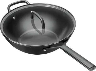 Produktbild von Zwilling Milano Wok mit Glasdeckel 30 cm schwarz