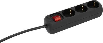 Produktbild von Unitec Steckdosenleiste 3-fach 1,4m mit Schalter, schwarz