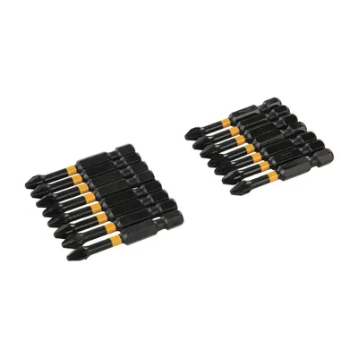Produktbild von 15 x Pozidriv Schraubendrehereinsätze PZ2 50mm Bits aus S2 Stahl