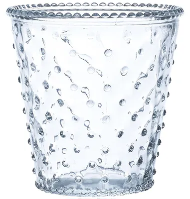 Produktbild von Sandra's SECRET GARDEN cylindrical vase with dots - klar - 12x12x12cm - Glas