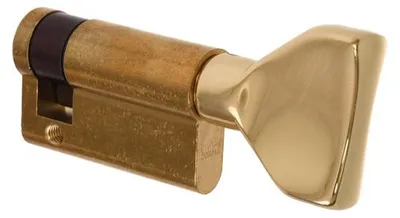 Produktbild von DORMA DEC 150 Profilzylinder 40G/10 mit dreieckiger Messingknauf