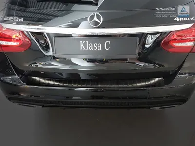 Image de Mercedes Classe C 2014-2021 Baguette de protection du bord du coffre (W205, break, foncé, mat)