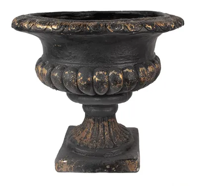 Zdjęcie produktu dla Doniczka Clayre & Eef Ø 52x47 cm czarna ceramiczna