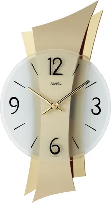 Produktbild von AMS Quarz-Wanduhr, Quarzwerk, 23x43x6cm, 9397