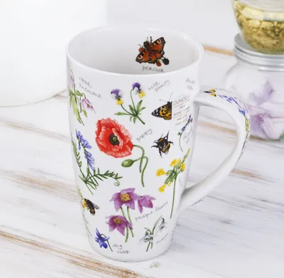 Produktbild von DUNOON Becher Henley Wayside 600 ml Bone China Kaffeetasse 15 cm Teetasse 0,6 l