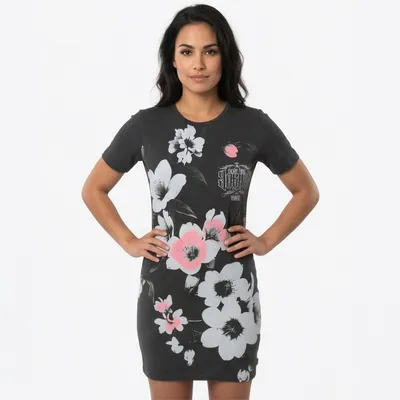 Zdjęcie produktu dla Sukienka damska Yakuza Flowers w stylu casual, czarna melanżowa, XS