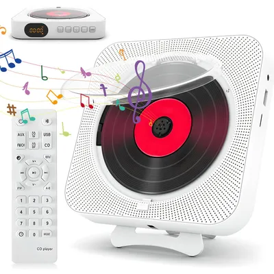 Immagine prodotto di Lettore CD multifunzione bianco - Bluetooth 5.0/FM/USB/TF