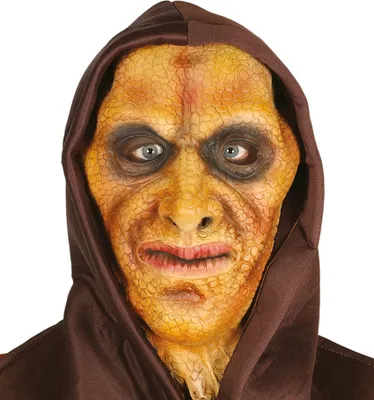 Produktbild von Eidechsenmann Maske mit Kapuze für Erwachsene