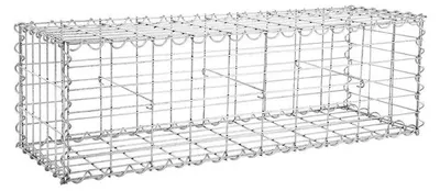 Produktbild von Gabione 100 x 30 x 30 cm – verzinkter Stahl – grau/silber