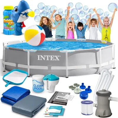 Obrázek produktu pro Rámový zahradní bazén 305 x 76 cm 15v1 INTEX 26702 + bublifuk