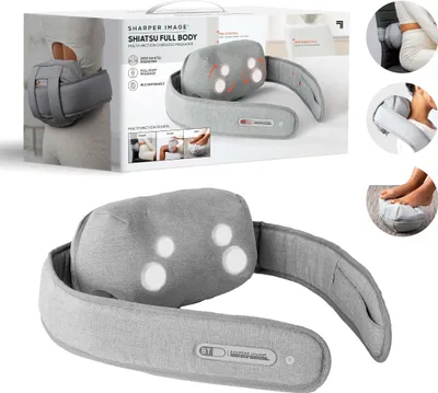 Image de Appareil de massage Shiatsu multifonctionnel pour tout le corps Sharper Image avec minuterie 1238008981