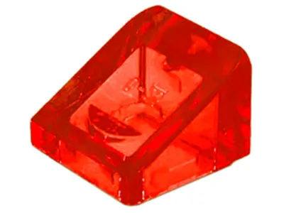 Image de Lego® 1x1 Brique inclinée 30° x 1 x 1 x 1 x 2/3 54200 - 1 pièce Trans - Rouge