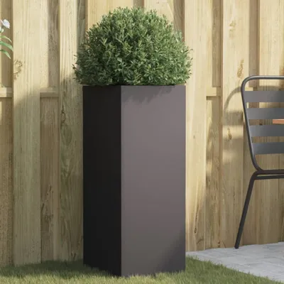 Productafbeelding van Maison Exclusive - Plantenbak zwart, 32x29x75 cm, staal