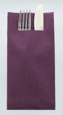 Produktbild von Airlaid Besteckservietten Pflaume, 40 x 40 cm, 75 Stück - Mank