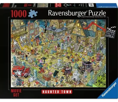 Image de Puzzle Ravensburger « Filmset Spookstad » - 1 000 pièces