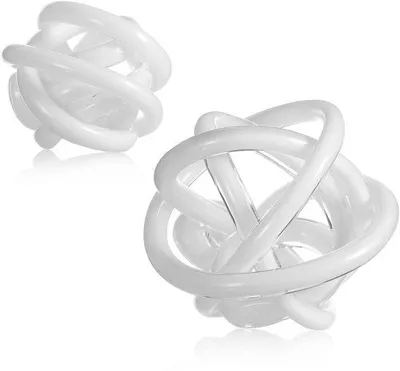 Obrázek produktu pro 2 dekorativní skleněné koule - abstratní dekorace, 15 cm