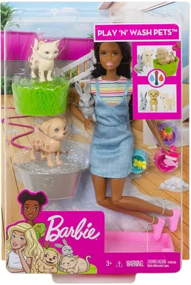 Immagine prodotto di Barbie animali da bagno e bambola (bruna)