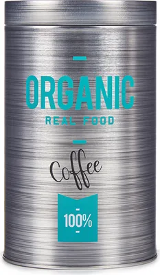 Produktbild von KAFFEEDOSE Ø11cm aus Metall Silber Blechdose Vorratsdose Teedose Tee Kaffee Dose Halter 74 (Silber)