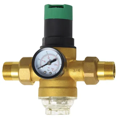 Produktbild von AQUA HEATING Druckminderer Wasser mit Manometer und Messgerät,  3/4 Zoll Wasserdruckregler mit Siebfilter, Druckminderventil Druckregler Messing