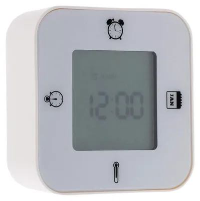 Thermometer, LCD-Display 5 cm, Hintergrundbeleuchtung, Innenbereich, Weiß