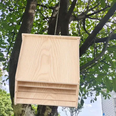 Produktbild von Fledermaushaus für Außen - 2 Zimmer - Einfach zu Installieren - 94x72x28in (Holz)