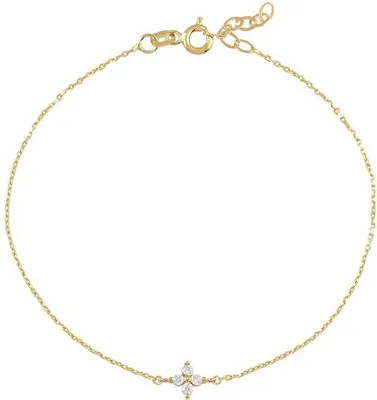 Produktbild von SuzanGold® Stellaria Armband Damen Gold | Goldschmuck Damen für Alltag & besondere Anlässe | 375 Echtgold Armkette mit Zirkonia Stern Anhänger | Handgefertigtes Design | Hypoallergen & wasserfest