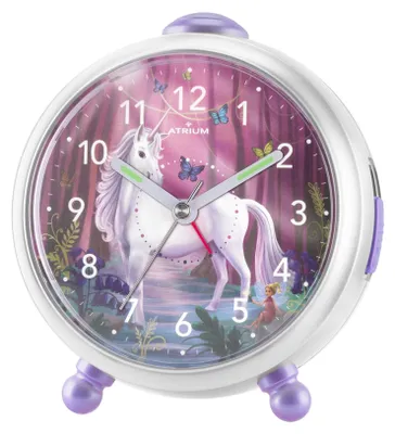 Image de ATRIUM Réveil pour enfants Réveil analogique à quartz Licorne fille A932-0