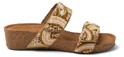 Produktbild von Lazamani Dagmar Damen Leder-Pantoletten Beige Größe 36