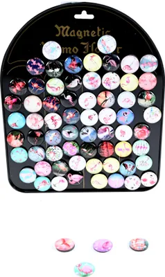 Produktbild von Flamingo Glas Magnet Kühlschrankmagnet - Starker Magnet für Pinnwand - 1 Stück Zufallsdesign