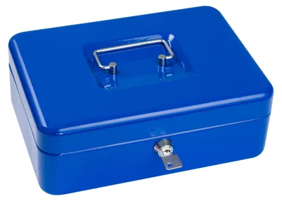 Obrázek produktu pro --!! Pokladnička Sax 25 x 18 x 9 cm, přihrádka na mince, modrá