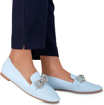 Obrázok produktu pre Dámske mokasíny slip-on tenisky Elegantné pastelové biznis mokasíny Avelana Blue veľkosť 39