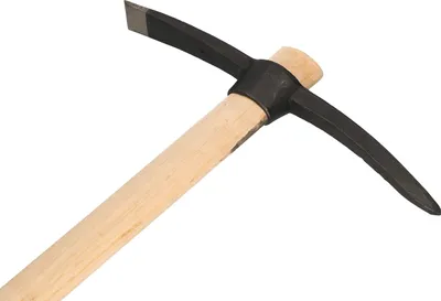 Immagine prodotto di KOTARBAU® Zappetta a cuneo 2,5 kg 525 mm con manico in legno Zappetta a piccone Zappetta per pionieri Zappetta piatta per dissodare i terreni duri