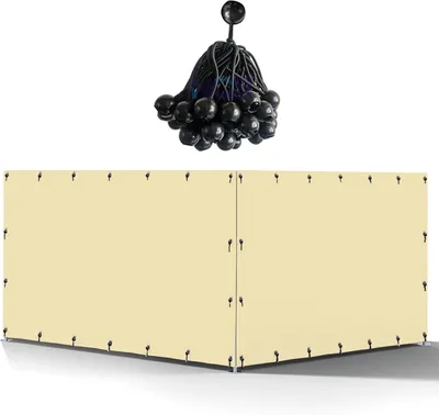 Produktbild von Abdeckung für einen Outdoor-Zwingerzaun, geeignet für 3 m B x 3 m L, mit elastischen Kugelschnüren aus wasserdichtem 600D-Oxford-Gewebe als Seitenabdeckung für den Winter