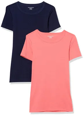 Immagine prodotto di A. T-shirt da donna a maniche corte con scollo rotondo, vestibilità aderente