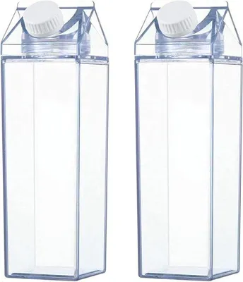 Produktbild von Transparante Wasserflaschen 2er-Pack - 500 ml - für Picknicks und Campingausflüge