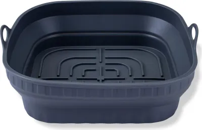 Produktbild von Fackelmann Silikonform für Heißluftfritteuse, 20cm, faltbar  Hochwertiges Küchenzubehör für gesünderes Kochen und einfache Handhabung