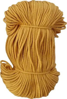 Produktbild von Ø 4 mm x 100 m Baumwollkordel Kordel Baumwolle 100 % Baumwollschnur Maisgelb Ø 4 mm